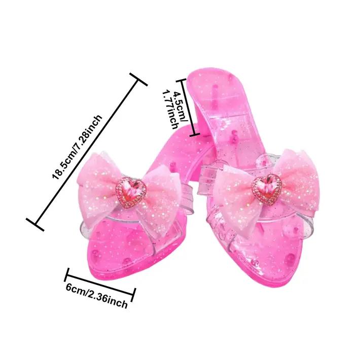 Chaussures de princesse en cristal, accessoire de cosplay, talons hauts, pour jeu d'imitation, chaussures en cristal pour scène, mascarade, occasions spéciales, décorations