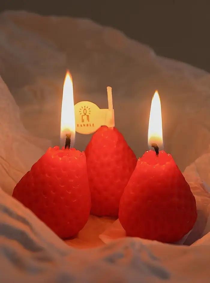 Bougies parfumées en forme de fruit mignon-parfum miel pêche