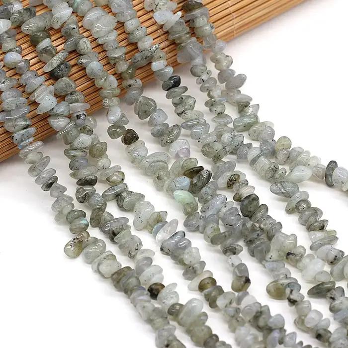 Perles irrégulières en pierre de Labradorite naturelle pour femmes