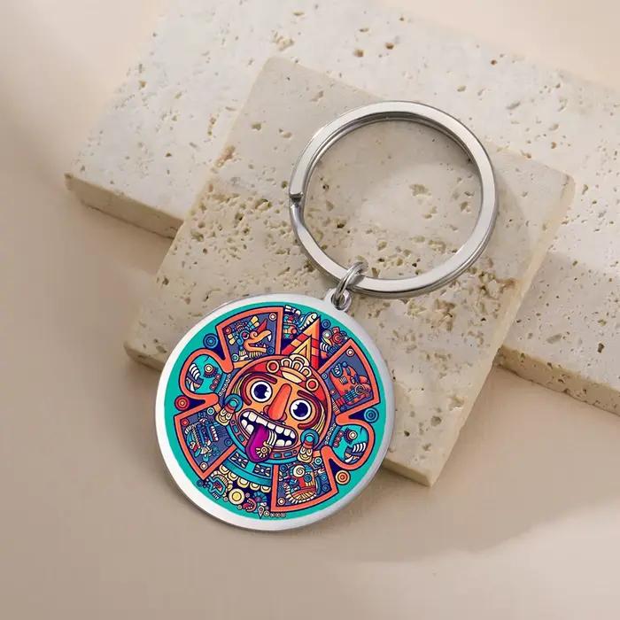 Dawapara – porte-clés avec calendrier solaire aztèque