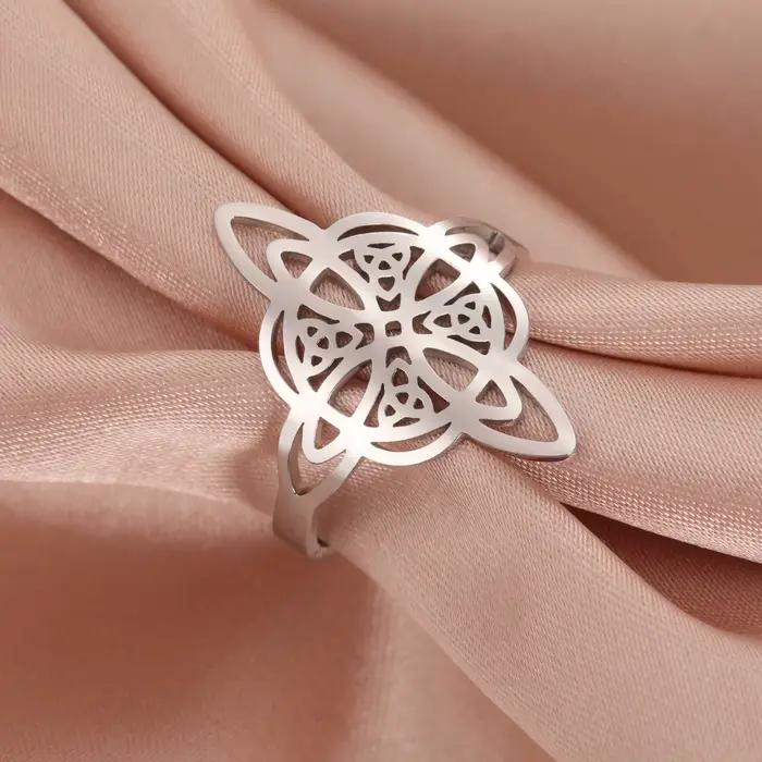Bague à nœud celtique en acier inoxydable