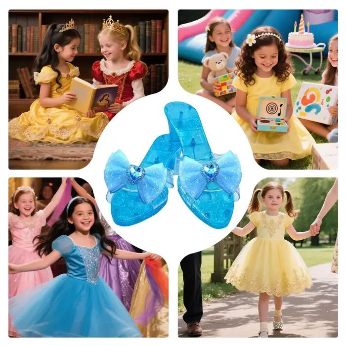 Chaussures de princesse en cristal, accessoires de cosplay, talons hauts élégants, jeu de simulation pour la scène, mascarade, décorations pour occasions spéciales