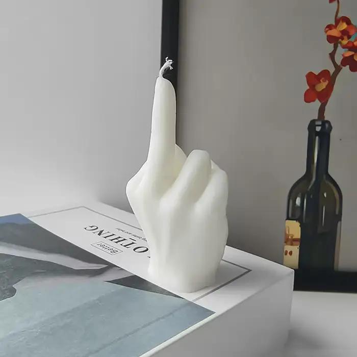 Bougies créatives universelles en forme de doigt d'honneur