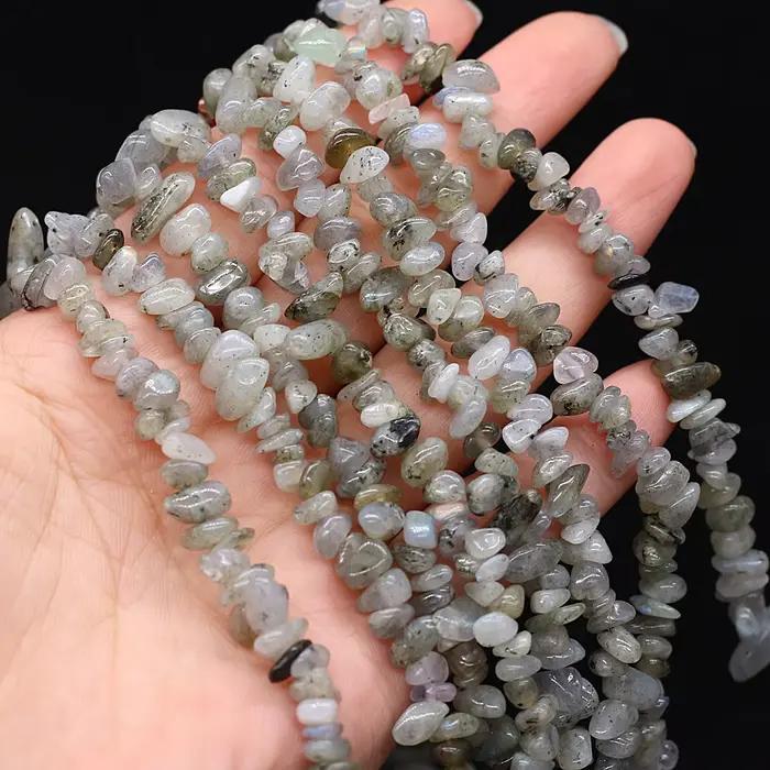 Perles irrégulières en pierre de Labradorite naturelle pour femmes