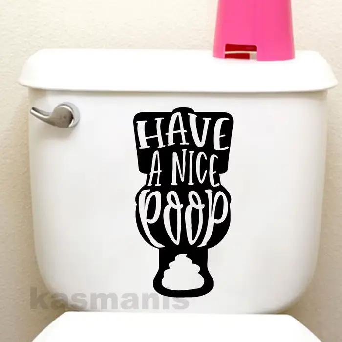 Autocollant mural en vinyle, citation de salle de bains, étiquette de toilette drôle, décor de salle de bains, se laver les mains, décoration murale de salle de bains