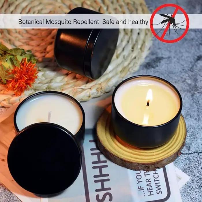 Lot de 4 bougies anti-moustiques à la citronnelle sans fumée