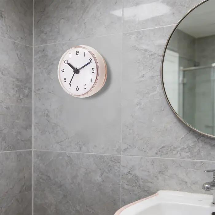 Horloge de douche murale numérique décorative étanche avec ventouse pour salle de bain, piscine, miroir, réfrigérateur