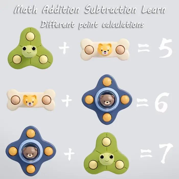 Bébé Montessoris Spin Cup Top jouets de bain Spinner aspiration sensorielle bain ventouse jouet hochets rotatif début éducatif Fidget jouet
