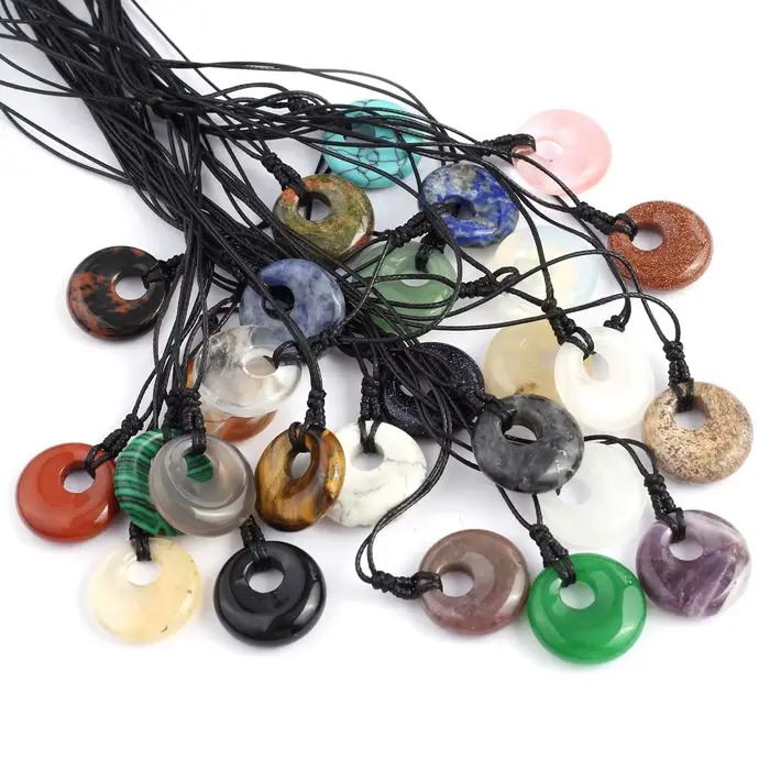 Collier pendentif en pierre naturelle