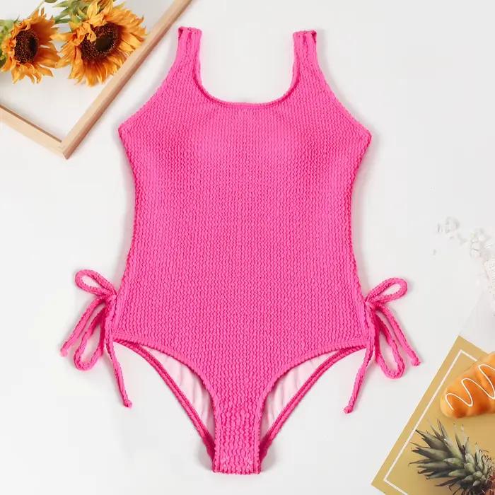 Néon filles adolescents une pièce maillot de bain 7-12 ans été maillots de bain pour enfants maillots de bain pour enfants sport maillots de bain Monokini