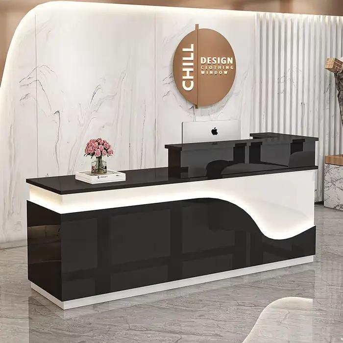 Bureaux de réception créatifs personnalisés, décorations, comptoir de réception, salon de beauté, mobilier de bureau de négociation