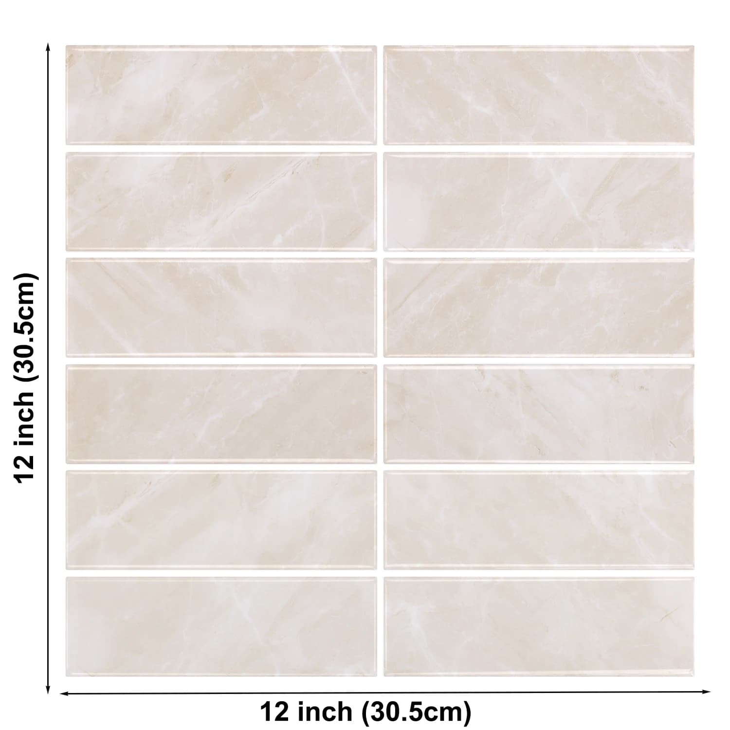 Autocollants de carrelage muraux à décoller et à coller, papier peint adhésif fort, bricolage pour c