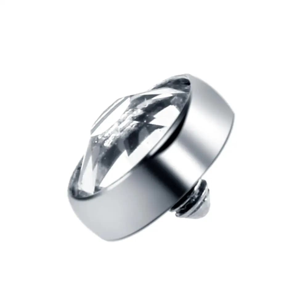 1PC G23 titane Micro ancre cutanée Piercing cristal gemme peau plongeur Surface Implant bijoux ancre
