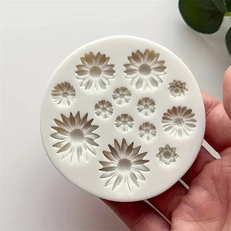 Moule en silicone pour bougies en forme de fleur, moule pour savon d'aromathérapie marguerite, moule