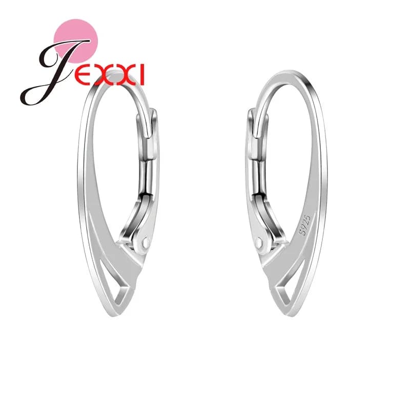 Connecteur de boucles d'oreilles brillant en argent regardé 100, accessoires de bricolage, accessoir