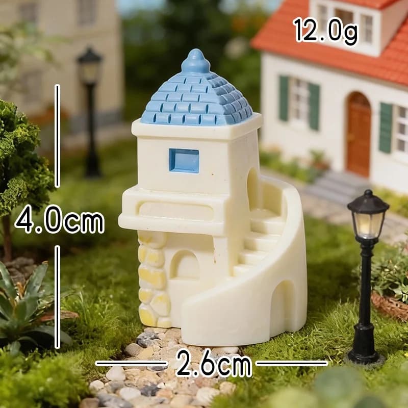 9 styles de mini maisons en résine pour micro-paysages, décoration de jardin féerique : cabane dans