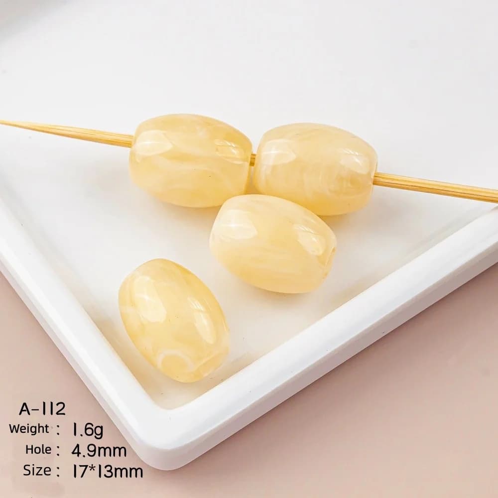 10 pièces de perles de baril en résine colorée, bricolage de boutons décoratifs, mode Simple, veste