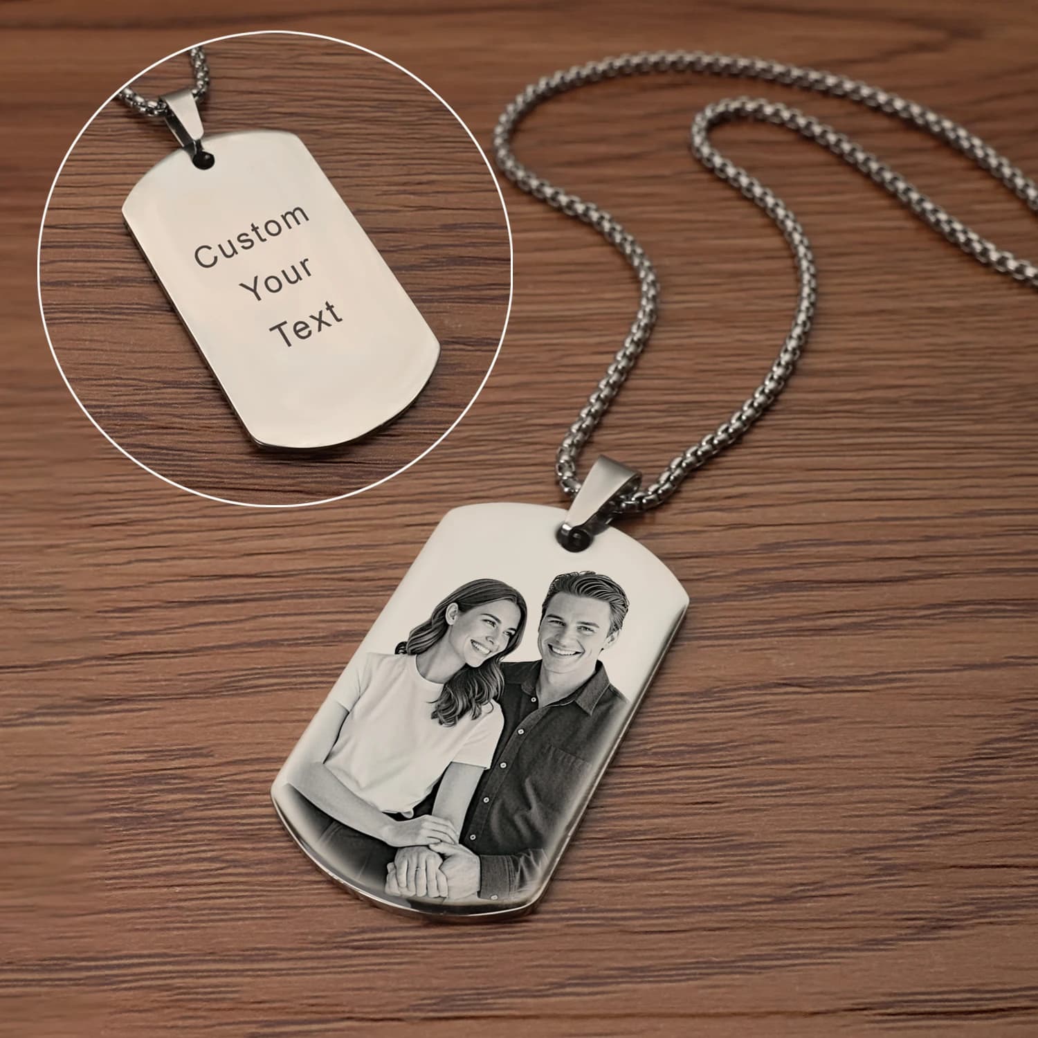 Collier photo personnalisé, bijoux personnalisés, cadeaux personnalisables pour elle