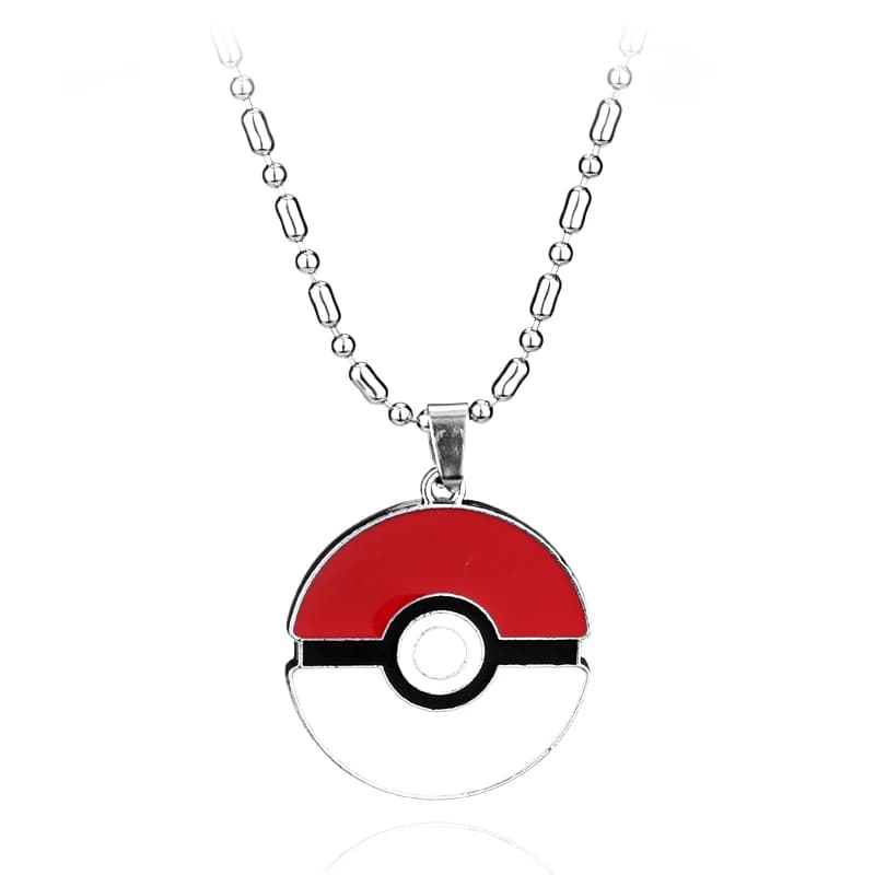 Collier avec pendentif en forme de balle, accessoires Pokémon de dessin animé Pikachu pour femmes et
