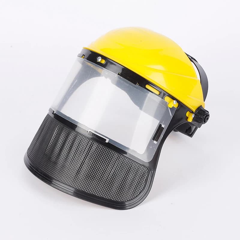Casque de sécurité pour débroussailleuse avec masque intégral en maille pour la protection forestièr