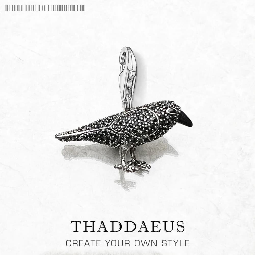 Pendentif corbeau pavé, nouveaux Bijoux à la mode, Bijoux de Style européen, cadeau en argent tendan
