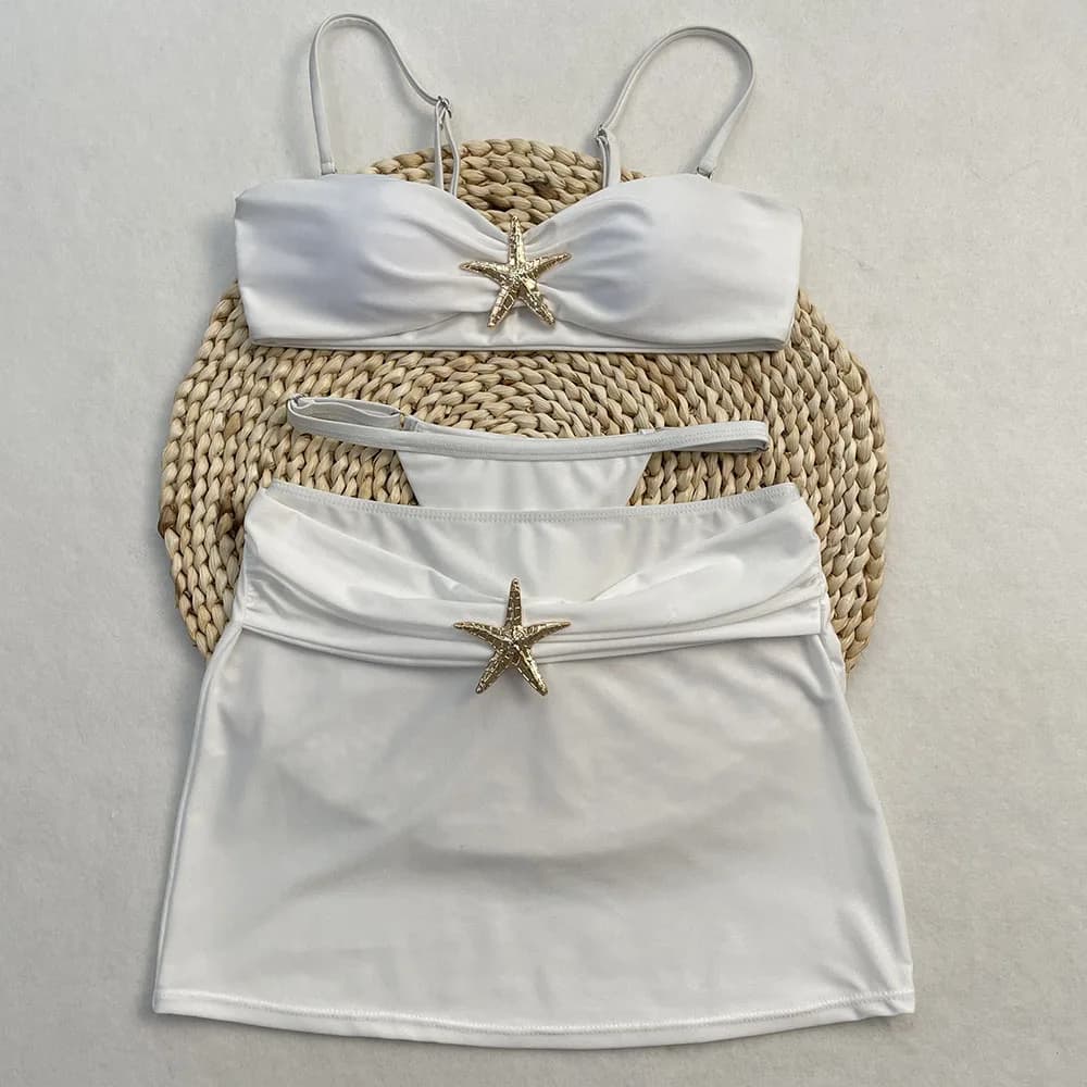 DEBAIOR 3 pièces Bikini femmes maillot de bain maillot de bain pour femme Sexy Bikini ensemble maill