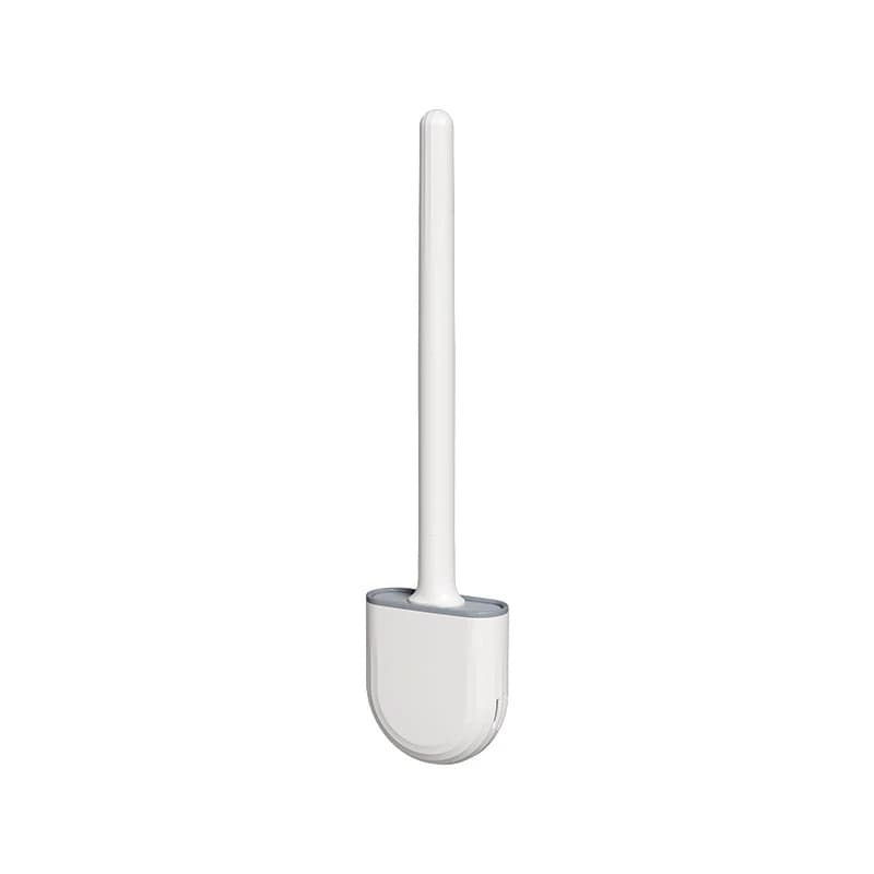 Brosse de toilette anti-fuite d'eau avec base en Silicone, tête plate, brosse à poils souples et fle