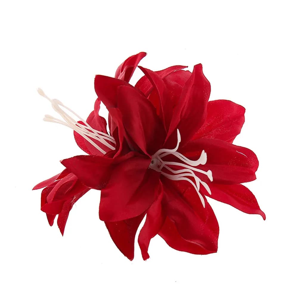 Pince à cheveux double fleur de lys Bohème, style vacances à la plage, pinces latérales, pince bec d