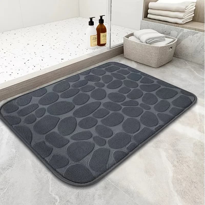 Tapis de salle de bain épais en Fiber, tapis antidérapant pour salle de bain et salon, tapis de sol