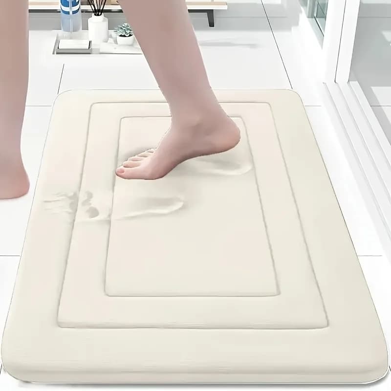 Tapis de bain Vintage en mousse à mémoire de forme, 1 pièce, absorbant, antidérapant, tapis de cuisi