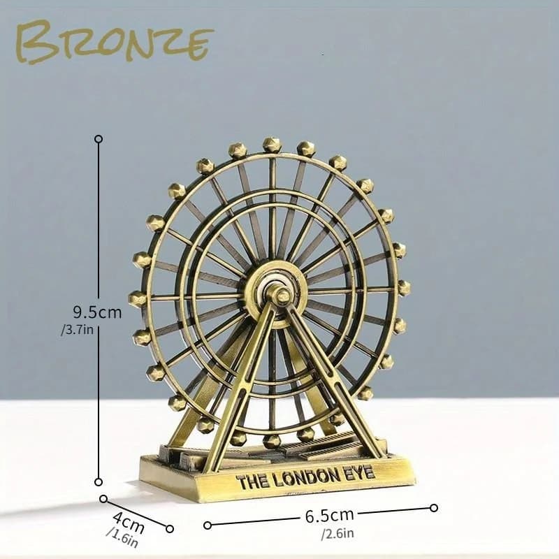 Ornements de grande roue en alliage de Zinc rétro de Style européen, décoration créative rotative en