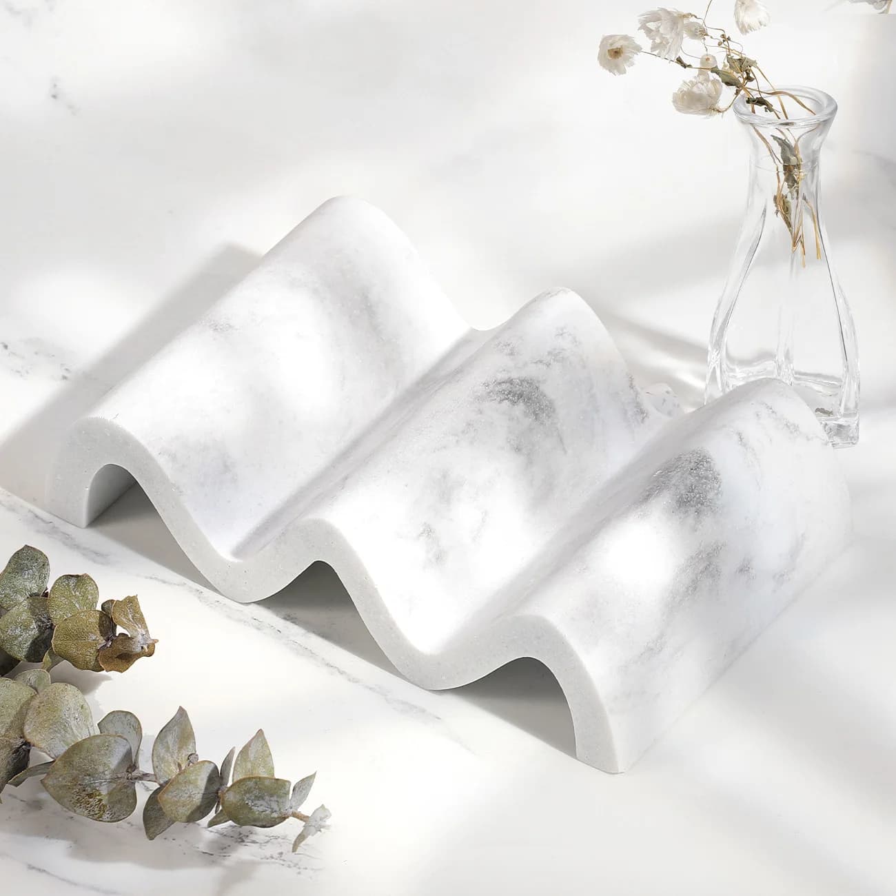 Luxspire porte-savon pour barre savon marbre douche porte-savon auto-drainant porte-savon économiseu