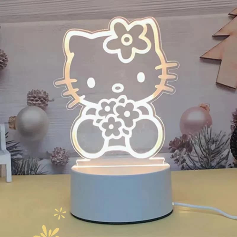 Hello Kitty cannelle dessin animé décoration de chevet veilleuse bestie nouveau cadeau d'anniversair