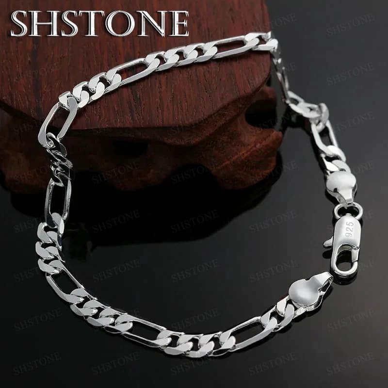 Breloques classiques en argent Sterling 925, chaîne latérale de 4MM, pour femmes, garçons et hommes,