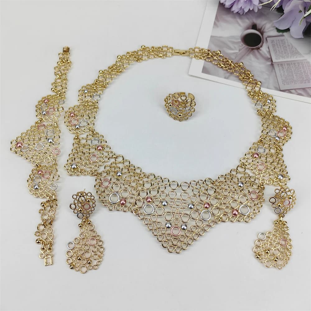 Ensemble de bijoux de luxe TITI pour femmes, haute qualité, plaqué or 18 carats, bijoux de Dubaï, co