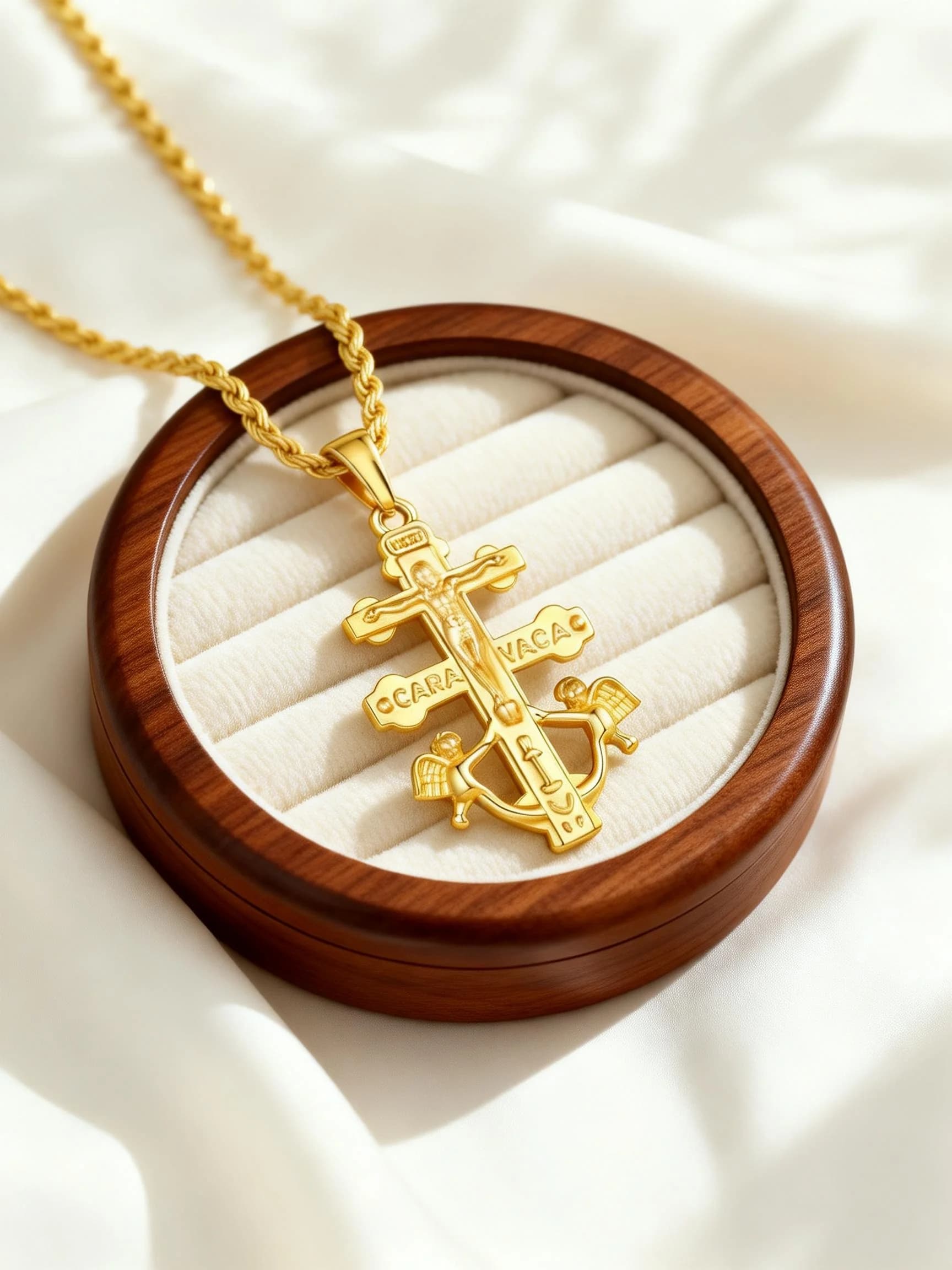 Collier croix de Caravaca INRI pour femmes et hommes, pendentif croix catholique Jésus, Caravaca de