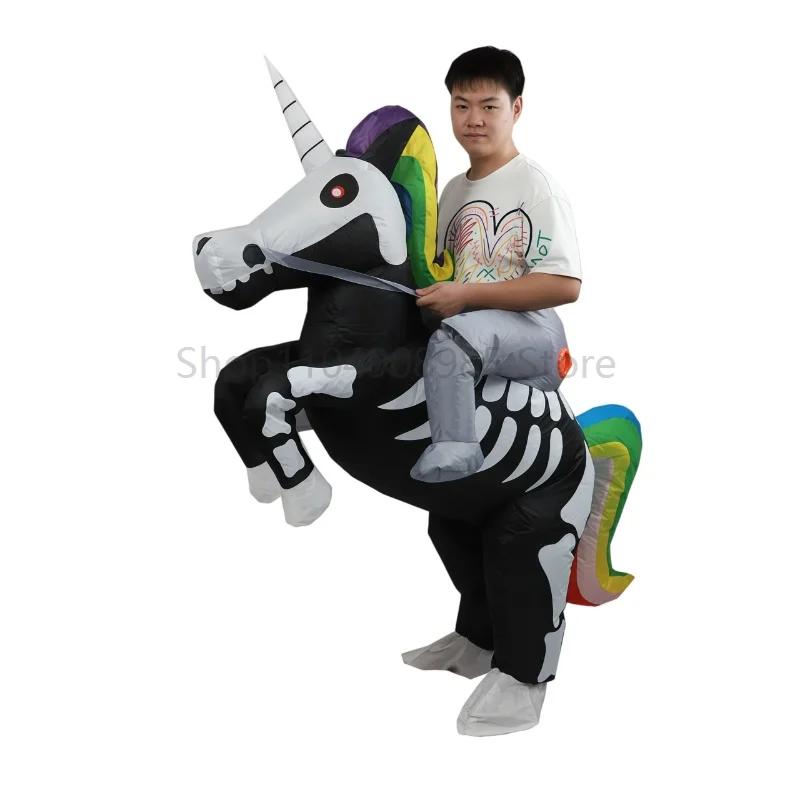 Costume gonflable de licorne d'halloween